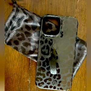 Black leopard iPhone 13 Pro Max case